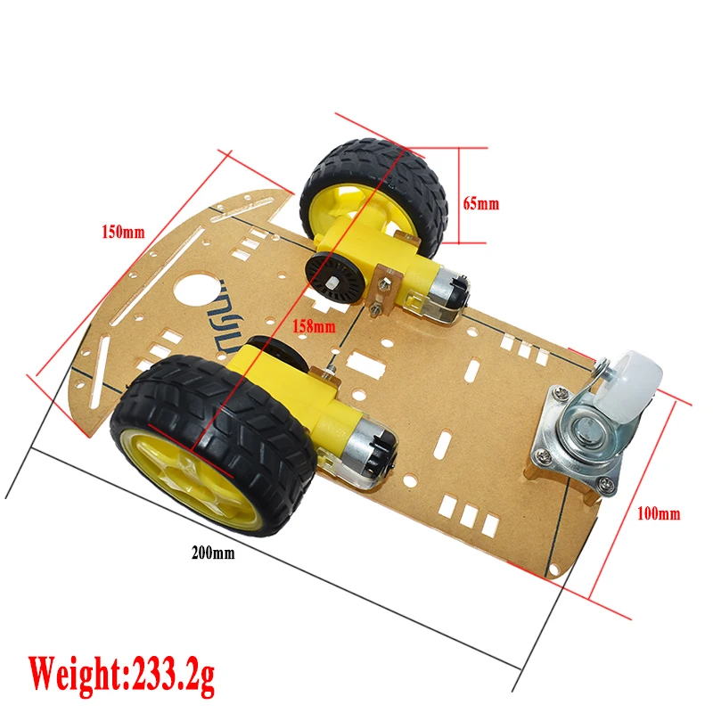 2WD Smart Roboter-Auto-Chassis-Kit, Hindernisvermeidungs – Bild 5