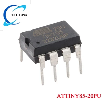 ATtiny85-20PU DIP-8 ATTINY85 DIP8 85-20PU ATTINY85-20 20U TINY85 DIP 8-bit AVR Mikrocontroller Chip IC