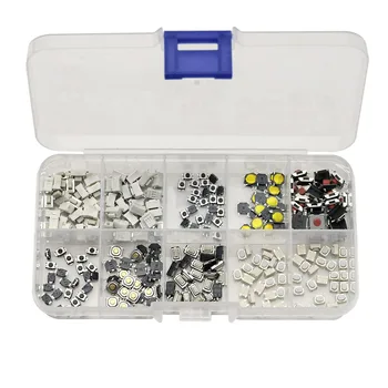 Taktiler Druckknopf schalter 10 Typen smt smd Auto Fernbedienung Schalter Sortiment Kit Mikrosc (250 Stück)