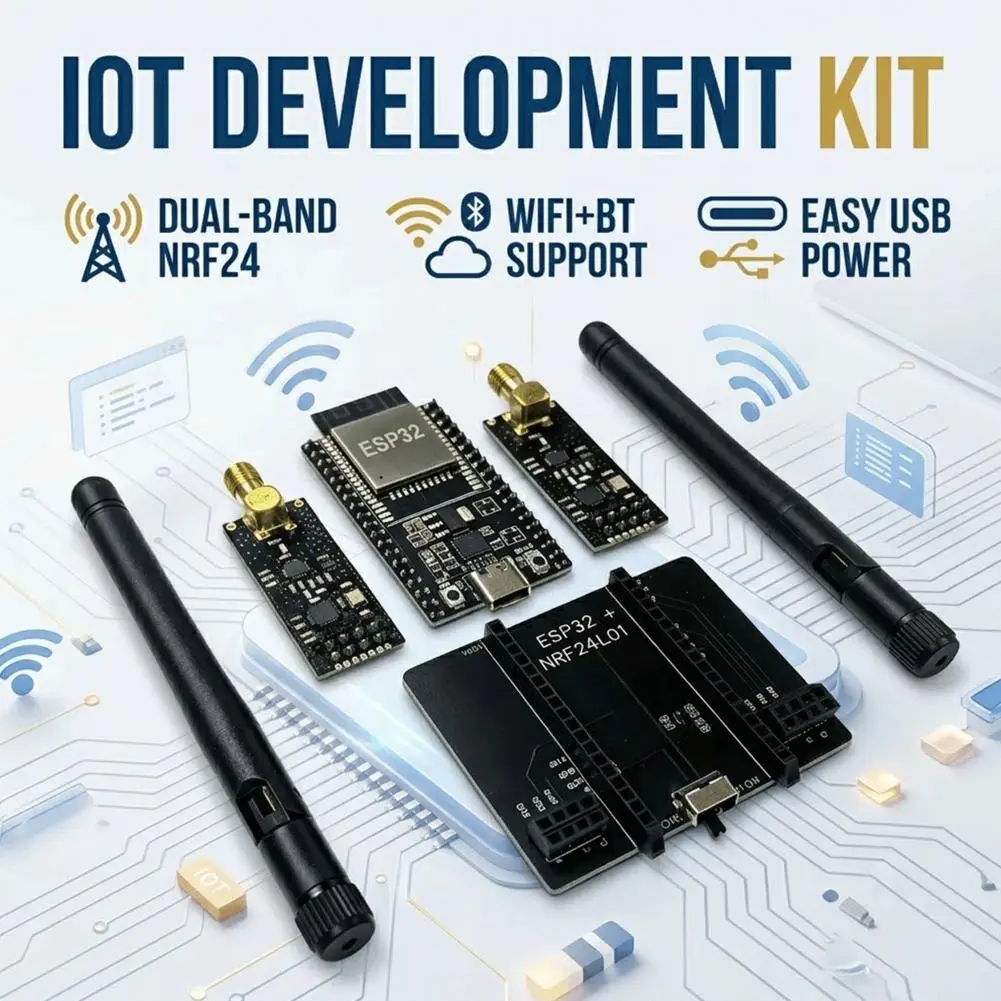 ESP32 DevKitC Entwicklungsboard mit NRF24L01 2,4GHz Funkmodul – Bild 6