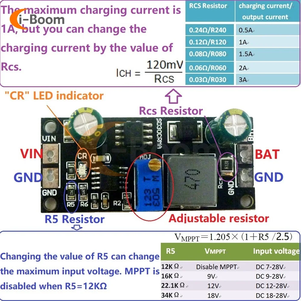 Solar laderegler platine mppt 1a Lithium-Ionen-Titanat-Batterie lade – Bild 6