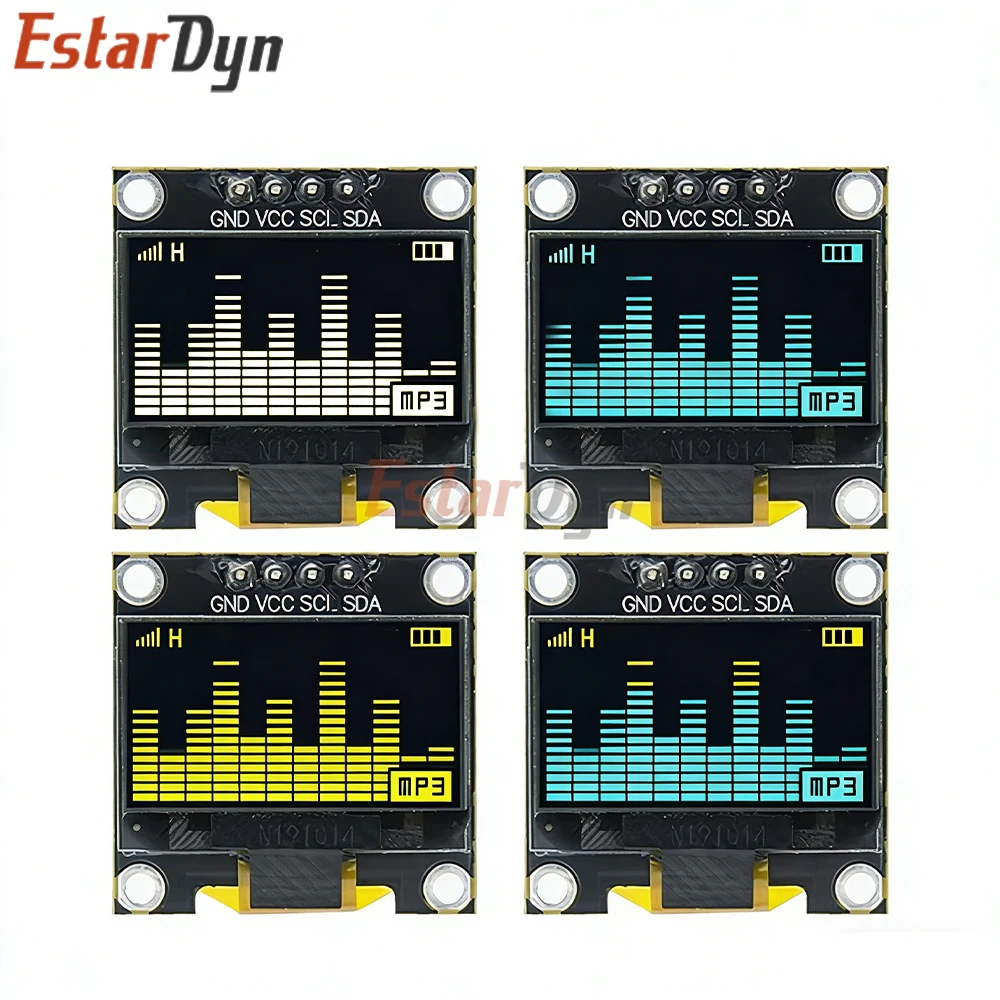 0,96 Zoll OLED-Displaymodul I2C IIC Seriell Weißer Bildschirm 128x64 SSD1306 Treiberplatine Kompatibel