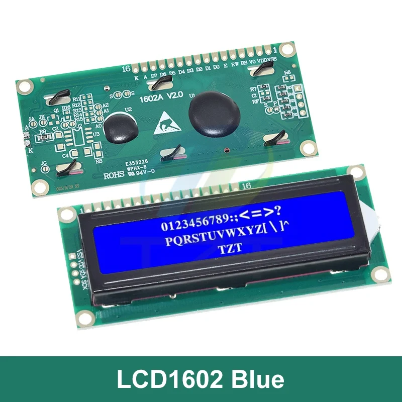 LCD1602 1602 LCD-Modul Blau/Gelb Grüner Bildschirm 16x2 Zeichen LCD-Display PCF8574T PCF8574 IIC