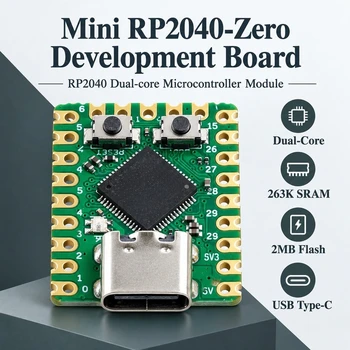Mini RP2040-Zero für Raspberry Pi PICO RP2040 Dual-Core-Mikrocontroller-Entwicklungsboard-Modul USB Typ-C 263K