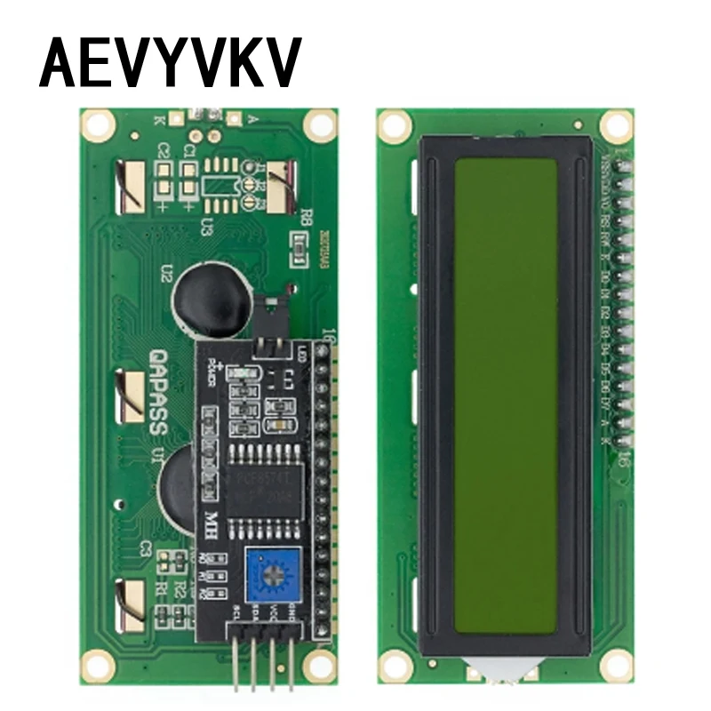 LCD1602 1602 LCD-Modul Blau/Gelb Grüner Bildschirm 16x2 Zeichen – Bild 4