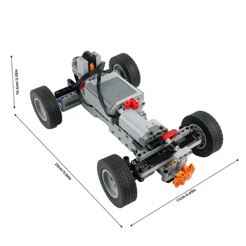 4WD RC Auto Chassis Elektrische Set Baustein Motor Räder RC Empfänger Batterie Box Funktionen Simulation Spray