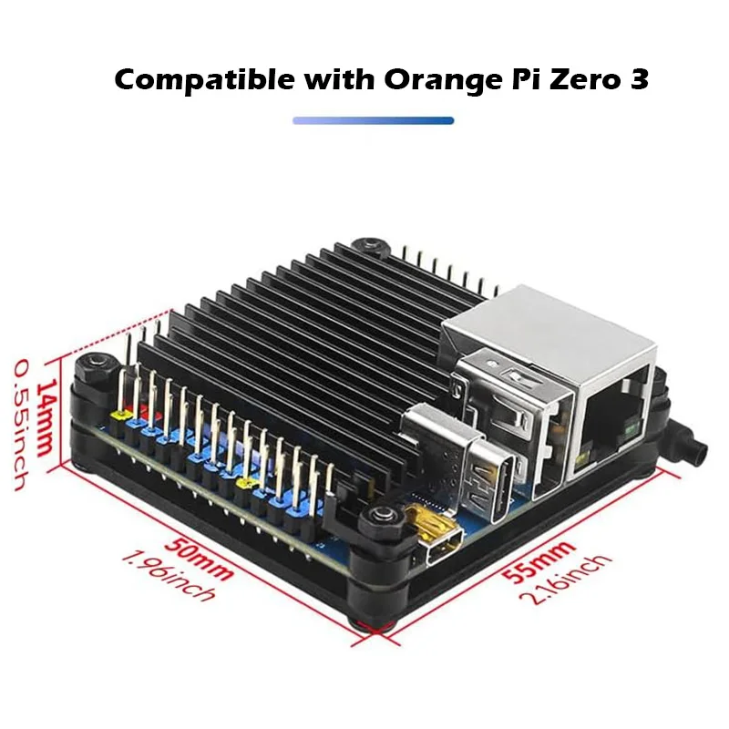Passives Aluminium-Kühlgehäuse für Orange Pi Zero 3 – Bild 4
