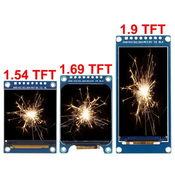 Anzeigemodul 1,54 / 1,69 / 1,9 Zoll Vollfarbiger Full-View-HD-IPS-TFT-Bildschirm SPI-Schnittstelle ST7789