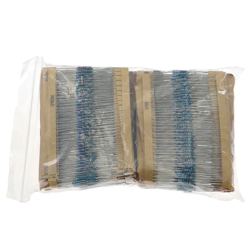 130 Werte 1/4W 0,25 W 1%(1R - 3M) metall Film Widerstände (2600 Stück) – Bild 3