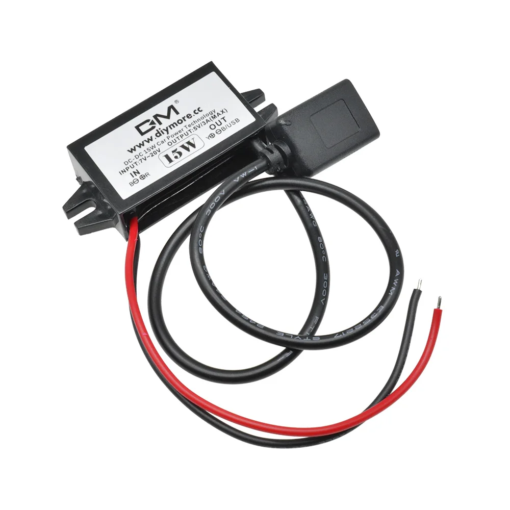 10W 15W 24W 12V auf 5V 2A 3A DC-DC Step Down Buck Converter Netzteil – Bild 2