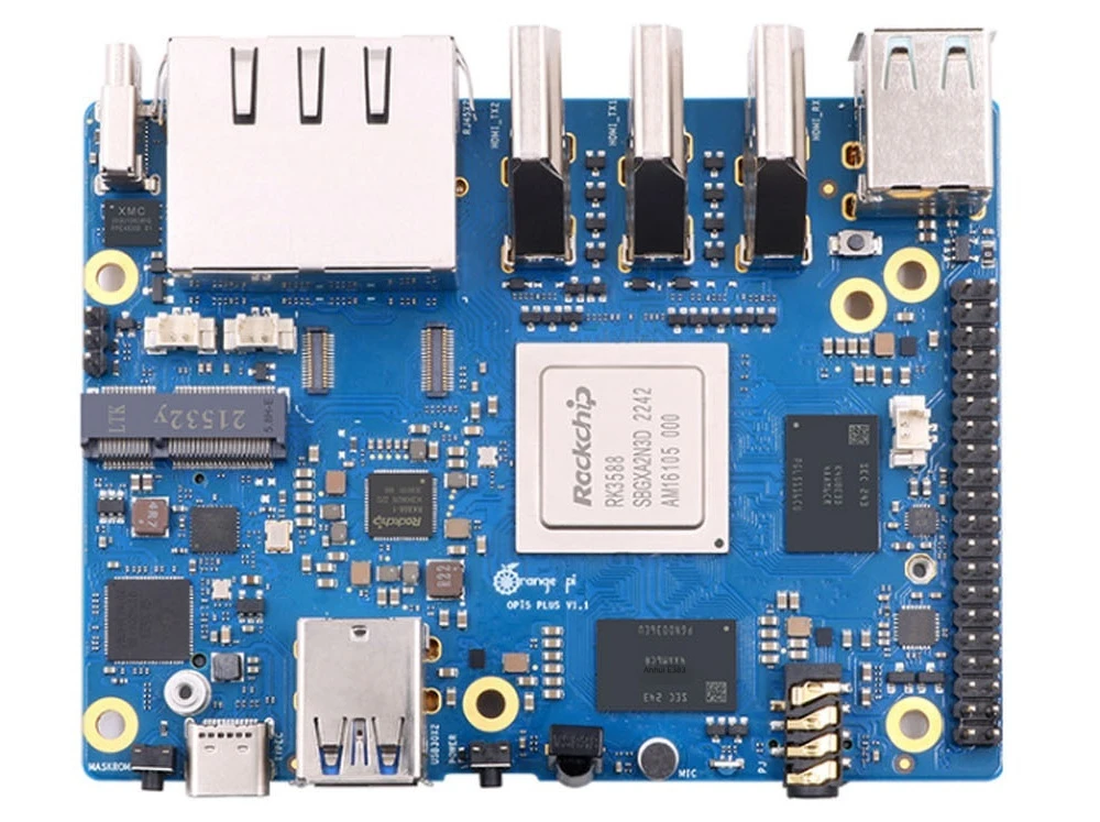 Orange Pi 5 Plus Single Board Computer RK3588 PCIE Modul Externe WiFi-BT SSD 8K Orange Pi5 Plus Demo