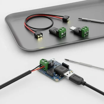 Lötfreier Stecker USB C auf 2Pin Terminal Adapter Schraube 5V Crimp Terminal Block Grün kann nicht