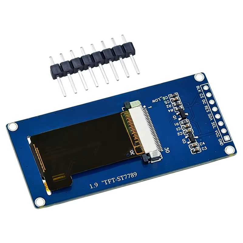 1,9 Zoll ST7789 TFT LCD-Displaymodul SPI-Serielle Schnittstelle 240×320 Auflösung 3,3V Dual-Power