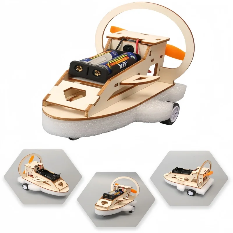 DIY Holz-Amphibienfahrzeug-Modellbausatz Holz-Bauprojekt Bastelset Physik-Kit für Geburtstag Klassenzimmer