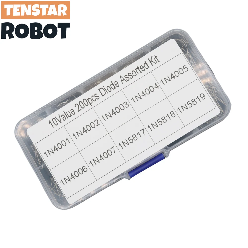 10 Werte Gleichrichterdioden-Sortiment-Set 1N4001 1N4002 (200 Stück) – Bild 6