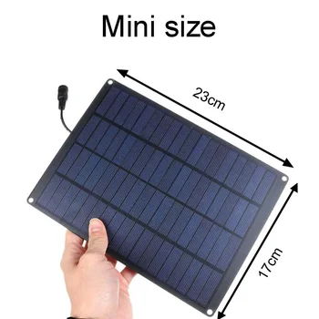 20W 18V Solarpanel mit Batterieclip + 10/20/30/50A Solar-Autoladegerät Controller Solarzellen