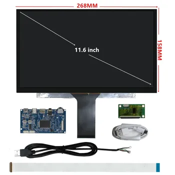 11,6-Zoll 1366*768 LCD-Bildschirm Tragbarer Touch-Monitor HDMI-Eingänge Treiberplatine Controller