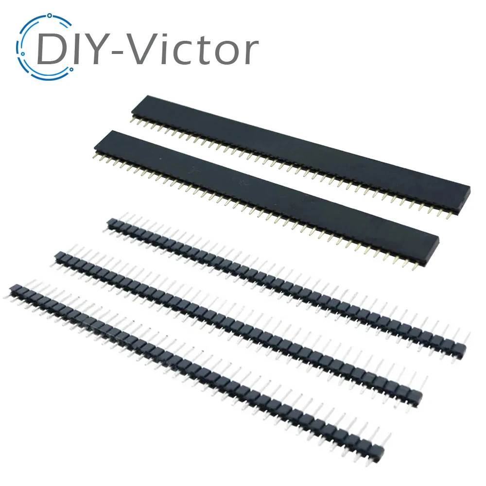 10 pairs 40 pin 1x40 einreihig männlich und weiblich 2,54 (20 Stück) – Bild 2
