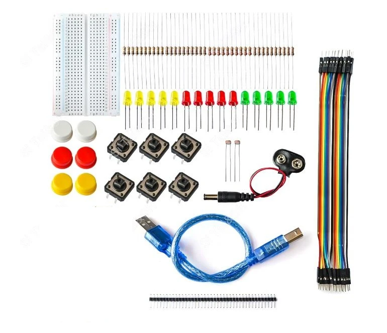 SX Neues und Starter-Kit für UNO R3 Mini Breadboard LED Jumper Wire Button für Arduino Diy Kit School