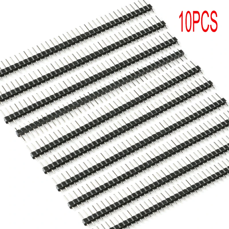 1x40Pin 2,54mm Pitch Einreihige Weibliche PCB Buchse Board Männlichen Pin Header Stecker (10 Stück)