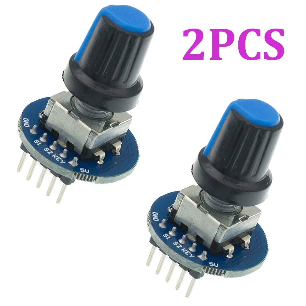 TENSTAR 2PCS Drehgeber Modul Ziegel Sensor Entwicklung Runde Audio Rotierenden Potentiometer Knopf Kappe EC11
