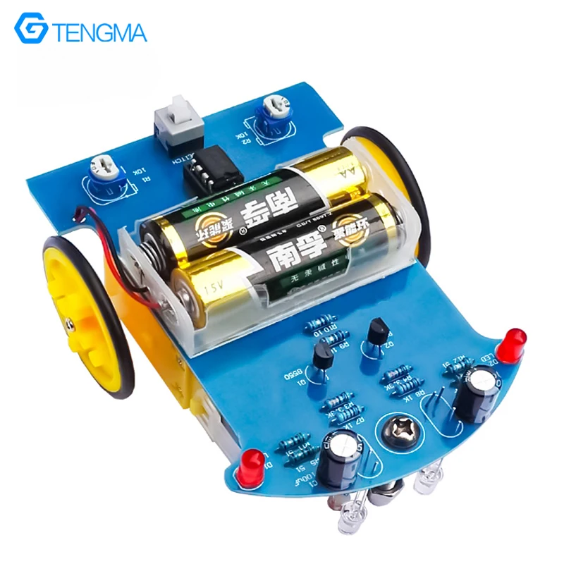 D2-1 Intelligentes Roboter-Auto-Bausatz DIY Elektronik-Produktionskit – Bild 6