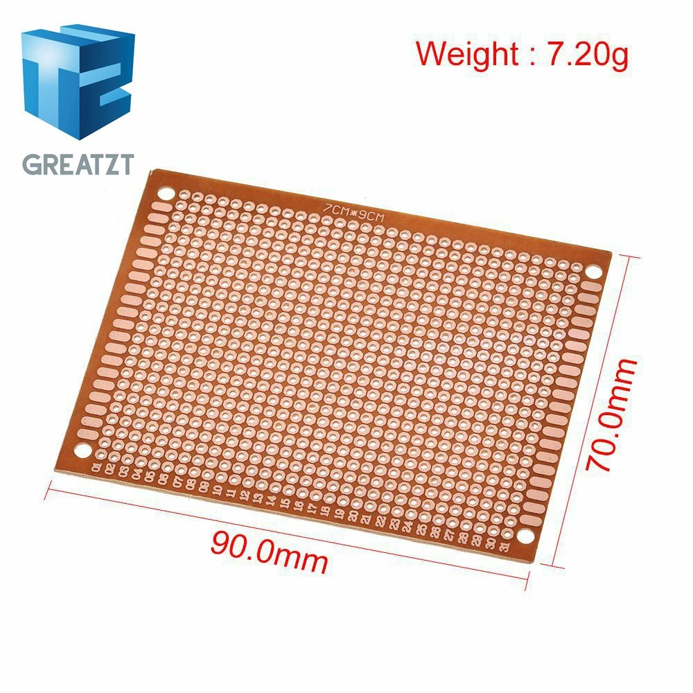 GREATZT 1PCS/10PCS 7x9 7*9cm Einseitig Prototyp Breadboard Universal – Bild 2