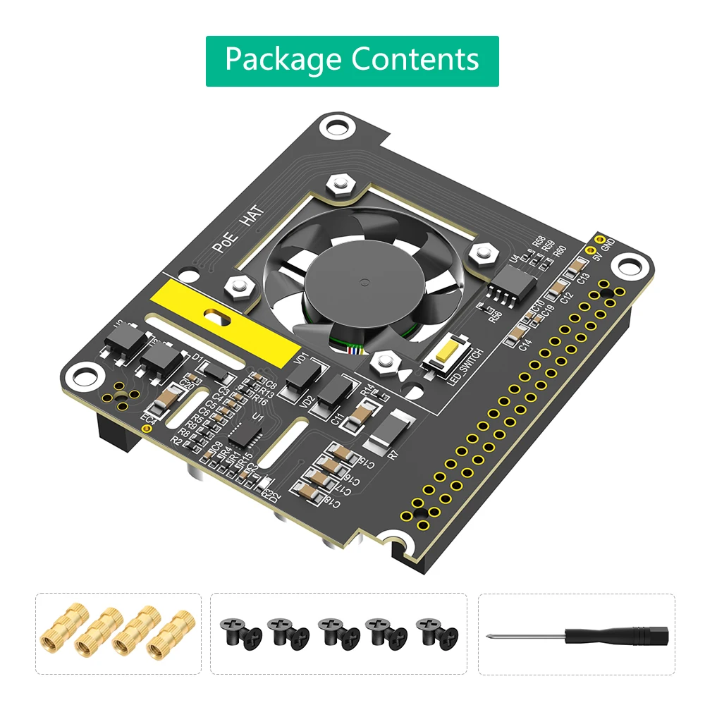 PoE-HAT für Raspberry Pi 5, mit Lüfter/Computermodul 5 – Bild 6