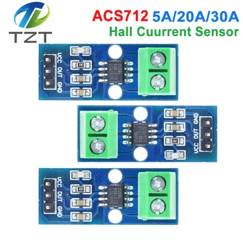 TZT 1/3PCS ACS712 5A 20A 30A Range Hall strom erkennung modul ACS712 modul für arduino 5A 20A 30A