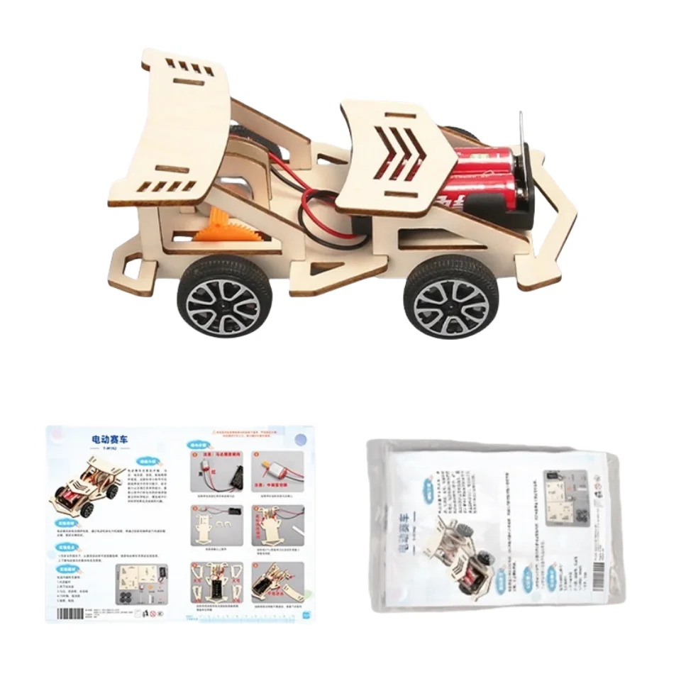 DIY Holz-Elektro-Rennwagen Allradantrieb Rennwagen-Bausatz – Bild 4