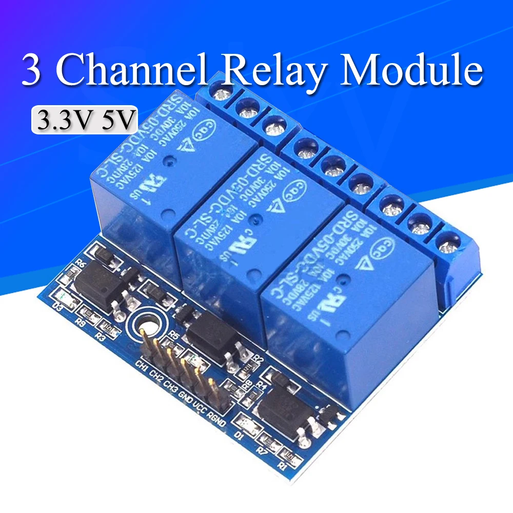 3,3 V 5 V 3-Kanal-Relaismodul 5 mA mit optokoppler-Isolations-kompatiblem Signal