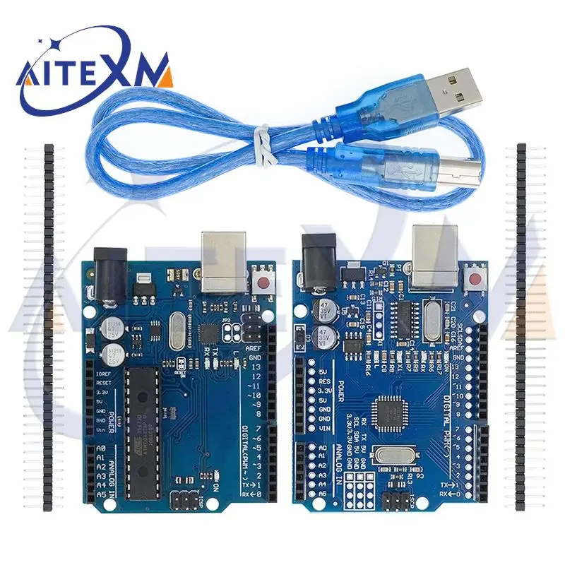 UNO R3 Entwicklungsboard ATMEGA328P CH340 / ATEGA16U2 kompatibel für Arduino mit Kabel R3/R4 UNO Proto Shield