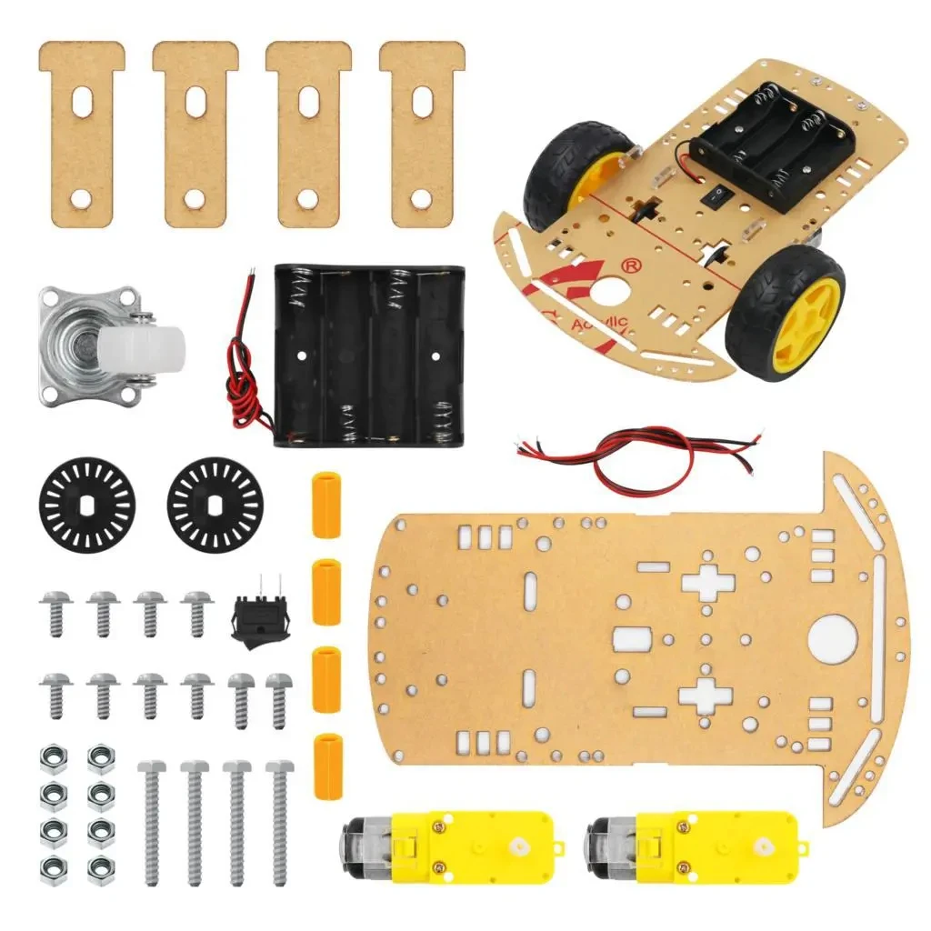 Smart Roboter Auto 2WD Motor Chassis/Tracing Fernbedienung Zwei-rad Antrieb Drei-rad Universal Rad Teile