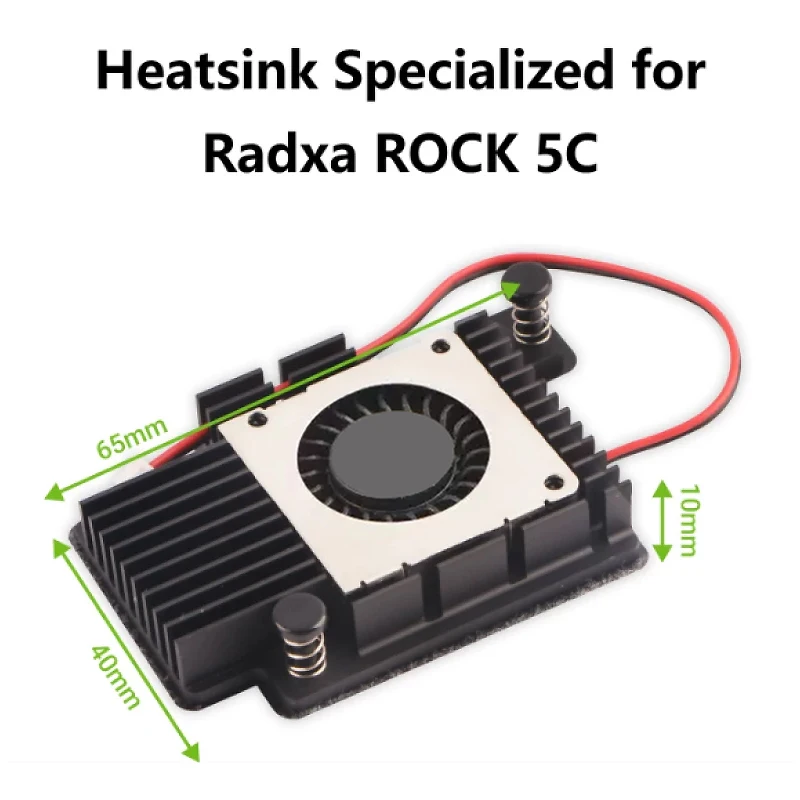 Radxa Rock 5C Dedizierter Kühlkörper Passive Kühlung mit leisem Lüfter – Bild 2