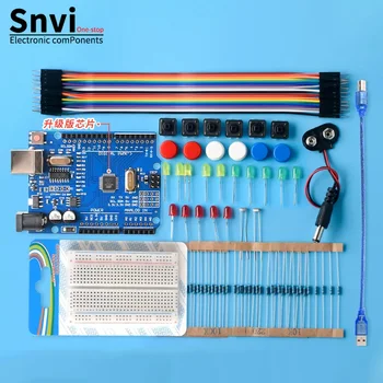 UNO R3 Starter-Kit für Arduino Komplettes Anfänger-Lernset mit Sensoren, Motoren, LCD-Display