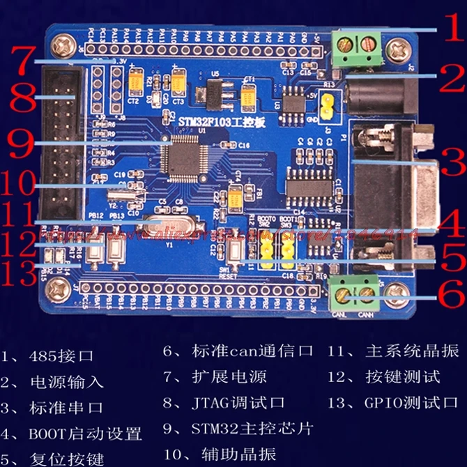 STM32F103C8T6 Minimales System-Kernentwicklungsboard mit CAN RS485 – Bild 2
