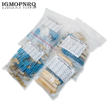 30 Arten 1/4W 1/2W 1W 2W 3W Widerstand 1% Metall Film Widerstand Pack sortiert Kit 0,1R-750R (300 Stück)