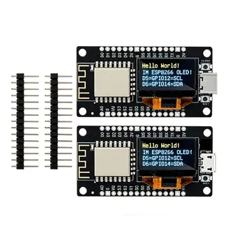 NodeMCU ESP8266 Entwicklungsboard mit 0,96-Zoll-OLED-Display, CH340G ESP-12F WiFi-Modul, TYPE-C USB