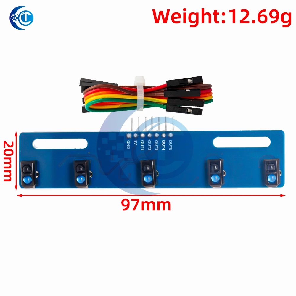 TCRT5000 3/5-Kanal IR-Linienfolger-Sensormodul für Arduino Smart Car – Bild 5