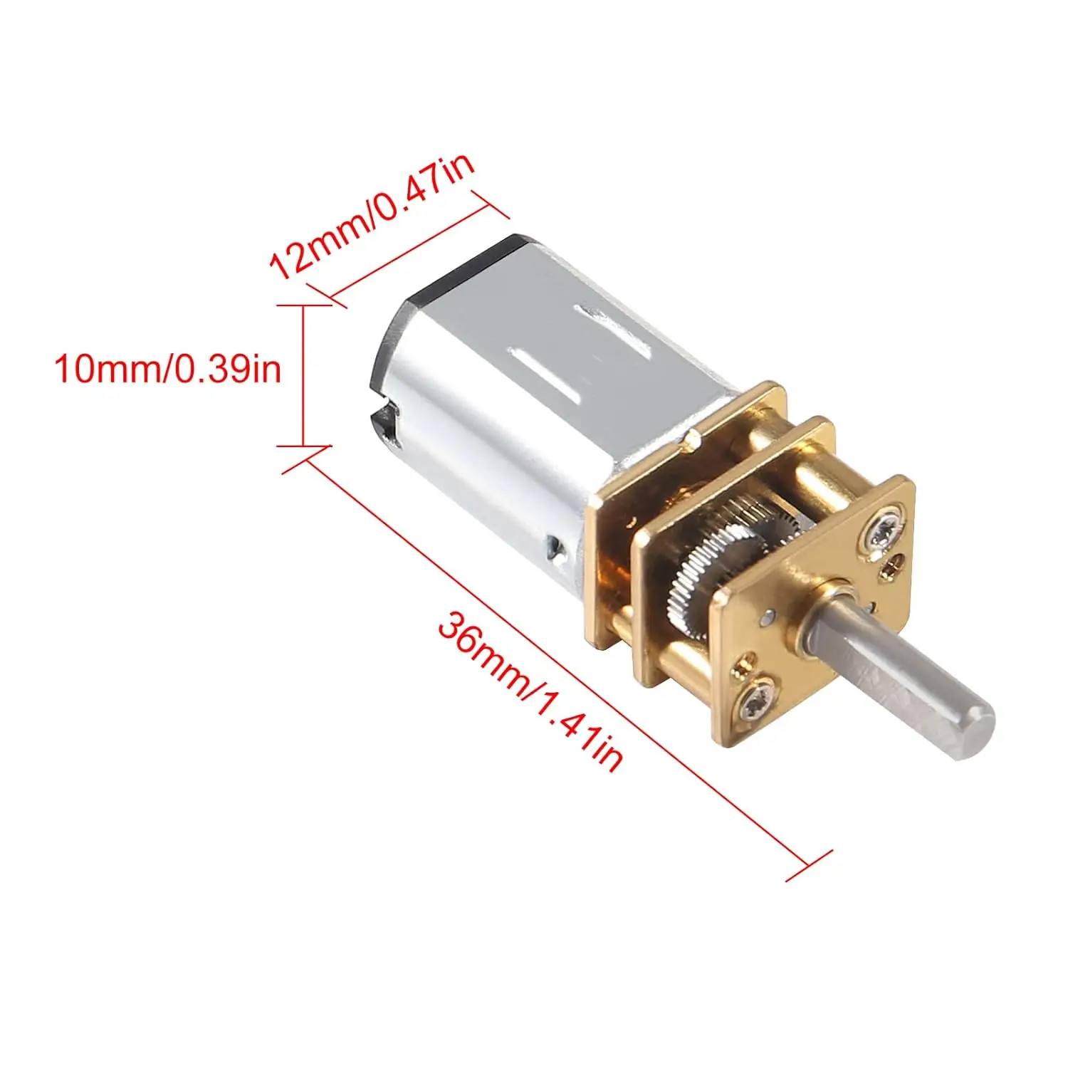 DC 3V 30RPM Drehzahlreduzierungsmotor N20 3mm Welle Mini Metallzahnrad – Bild 3
