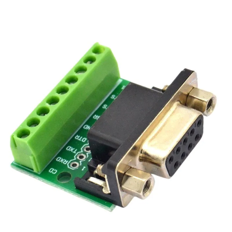 DB9 Männliche und Weibliche Stecker Adapter Schraube Terminal 9-Pin 9-Loch RS232 RS485 Umwandlung Board