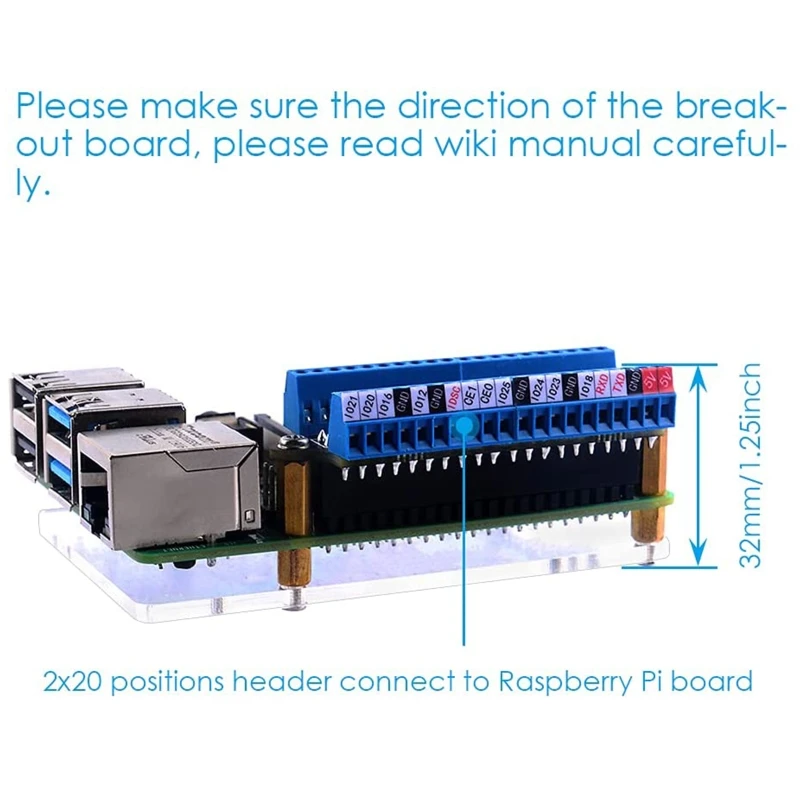 Ultra-Kleine RPi GPIO Terminal Block Breakout Board Modul – Bild 5