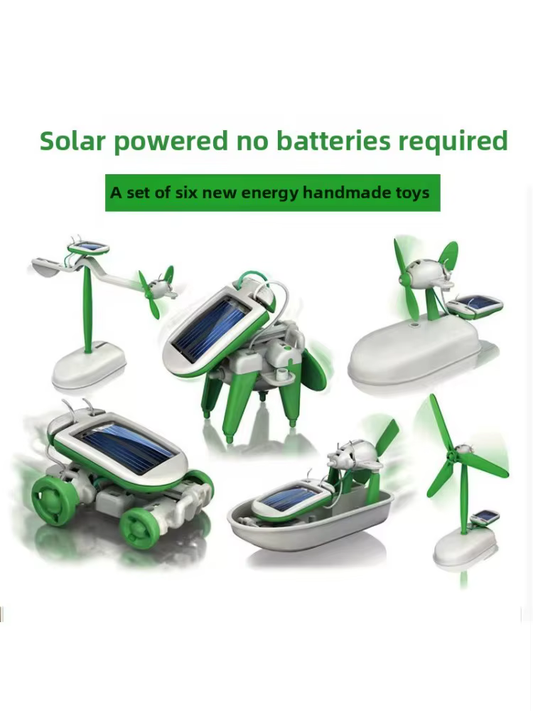 Roboter-Kits, 6-in-1, DIY-Solarroboter, wissenschaftliches Experiment, kreative Physik