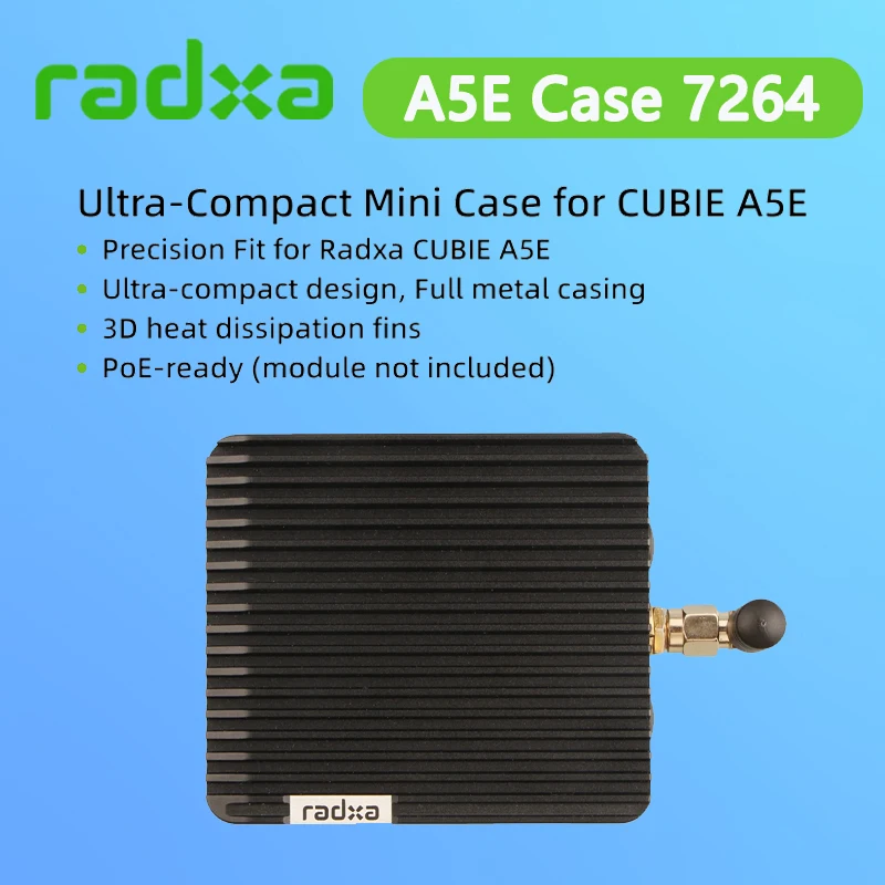Radxa Vollmetallgehäuse für A5E CUBIE 7264 POE-fähiges Metallgehäuse