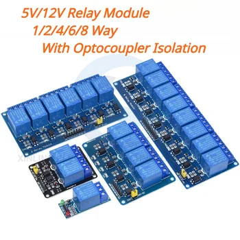5/12V 1/2/4/6/8-Kanal-Relaismodul mit Optokoppler-Relaisausgang 1 2 4 6 8-Wege-Relaismodul für Arduino