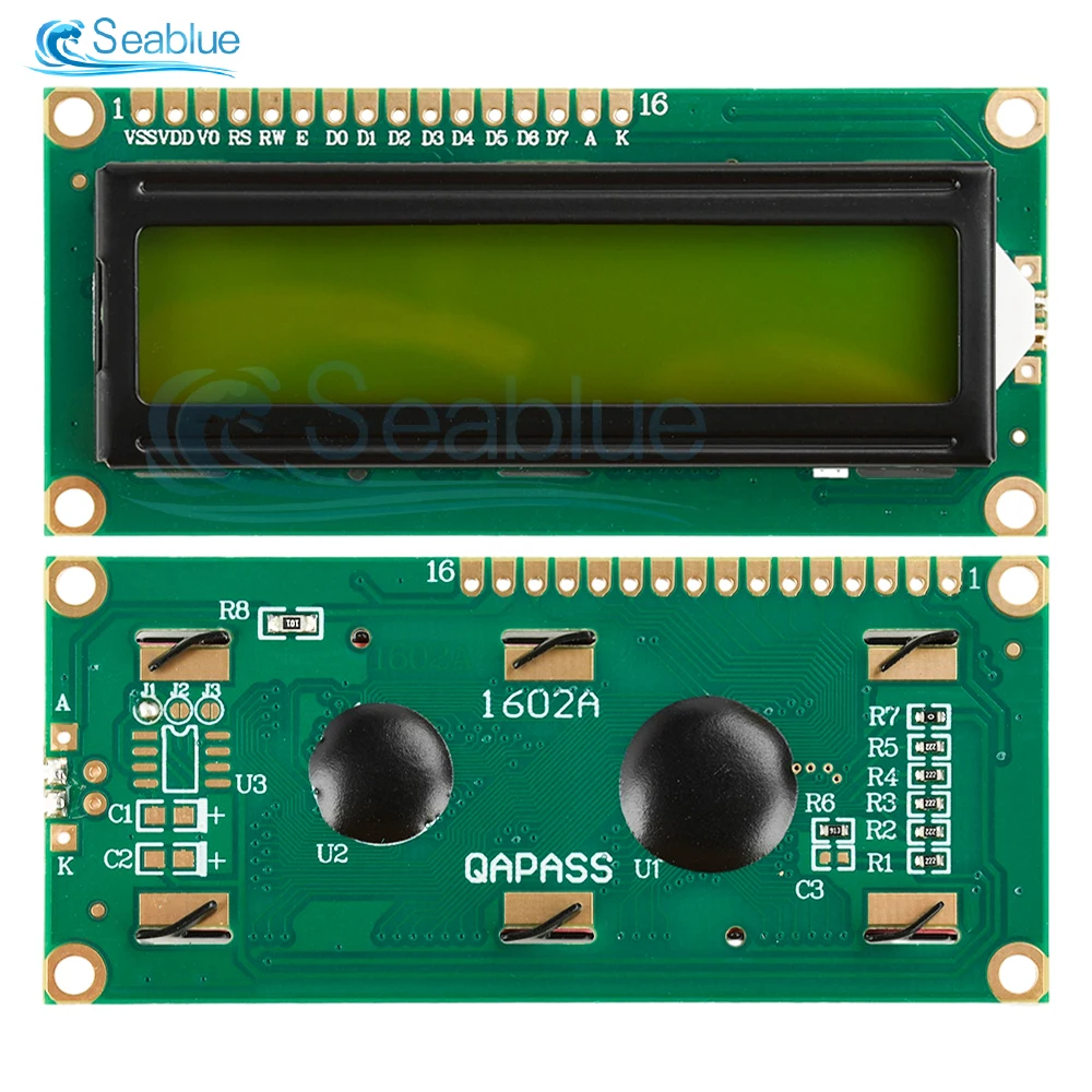 LCD1602+I2C Modul Blau/Gelb Grüner Bildschirm 16x2 Zeichen LCD Display – Bild 3