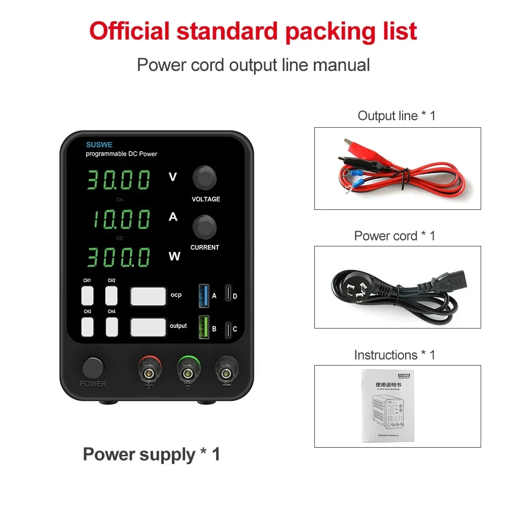 Verkauf DC geregeltes Labornetzteil, einstellbar, 30 V, 10 A – Bild 6