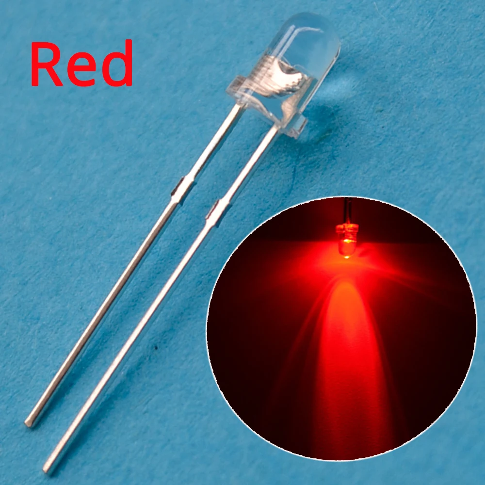 F3 3mm Runde LED Sortiment Kit Ultra Super Helle Leuchtdioden Glühbirne Lampe Rot Grün Blau Wasser Klare Diode