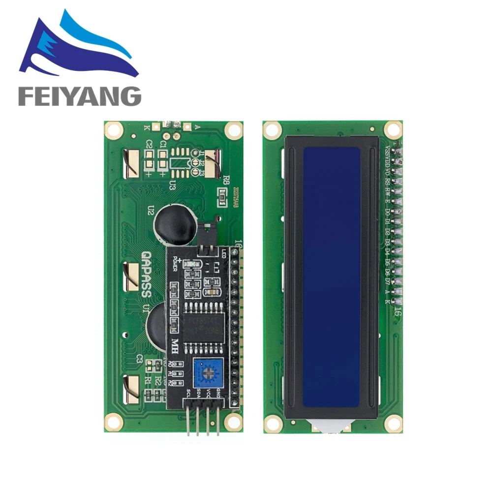 LCD1602 1602 LCD-Modul Blau/Gelb Grüner Bildschirm 16x2 Zeichen – Bild 2