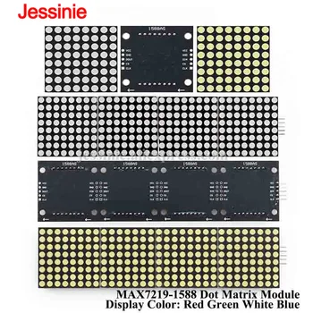 MAX7219 MAX7219-1588 Dot-Matrix-LED-Digitalanzeige 8x8 Dot-Matrix-Modul Display Rot Grün Weiß Blau Farbe